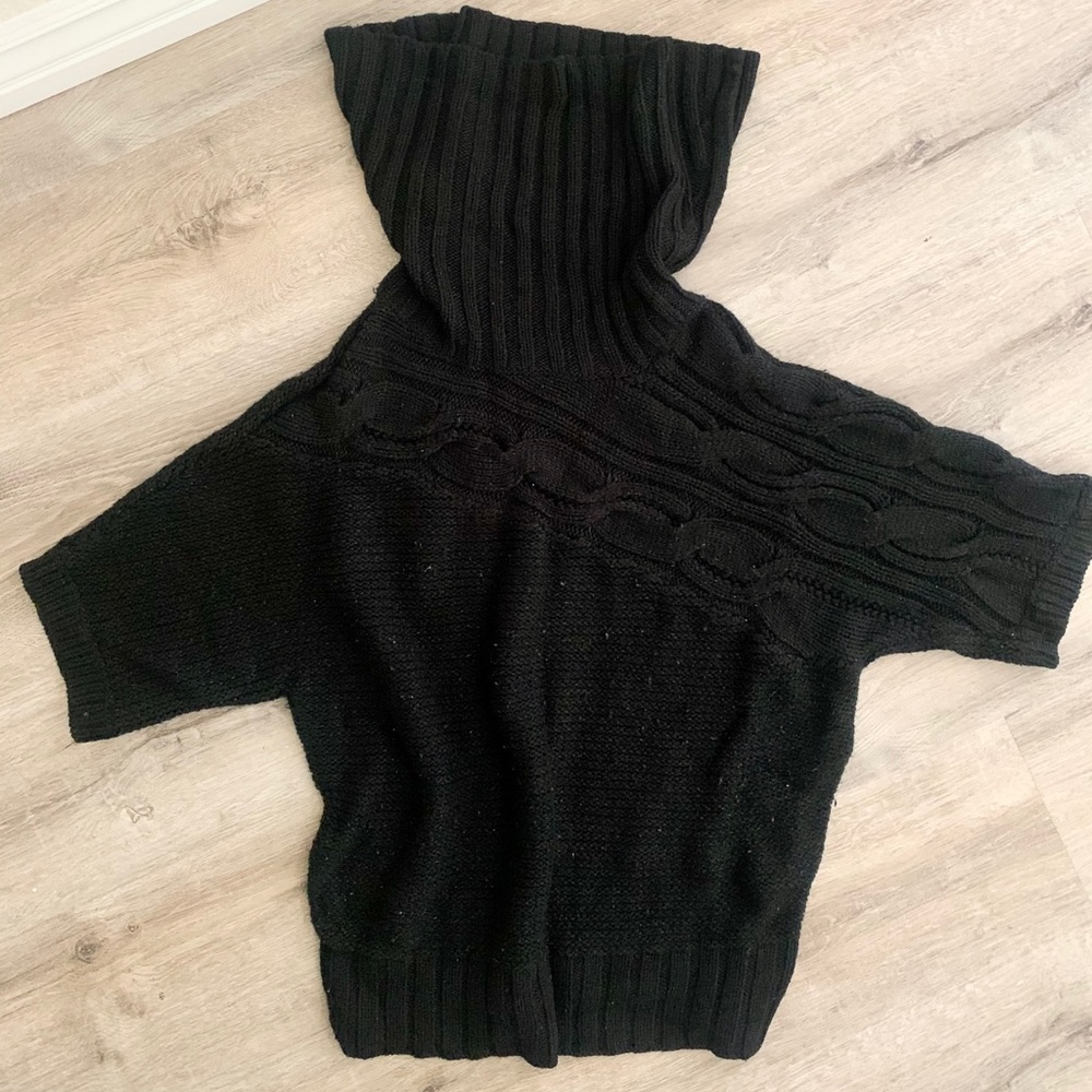 Black Chunky knit turtle neck sweater size M